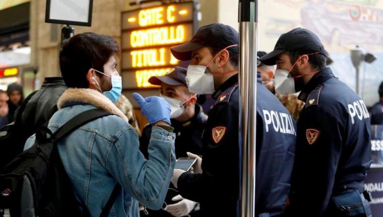 coronavirus tossisce poliziotto