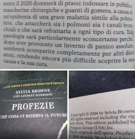 Profezia sul coronavirus