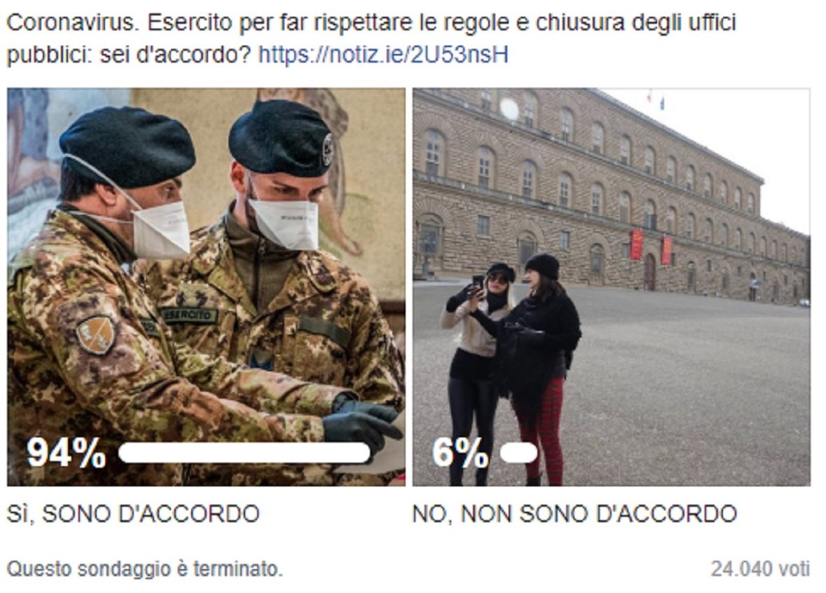 sondaggio notizie.it