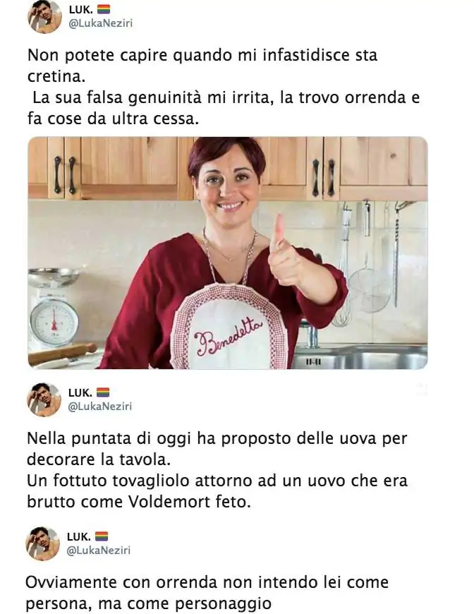 benedetta rossi critiche