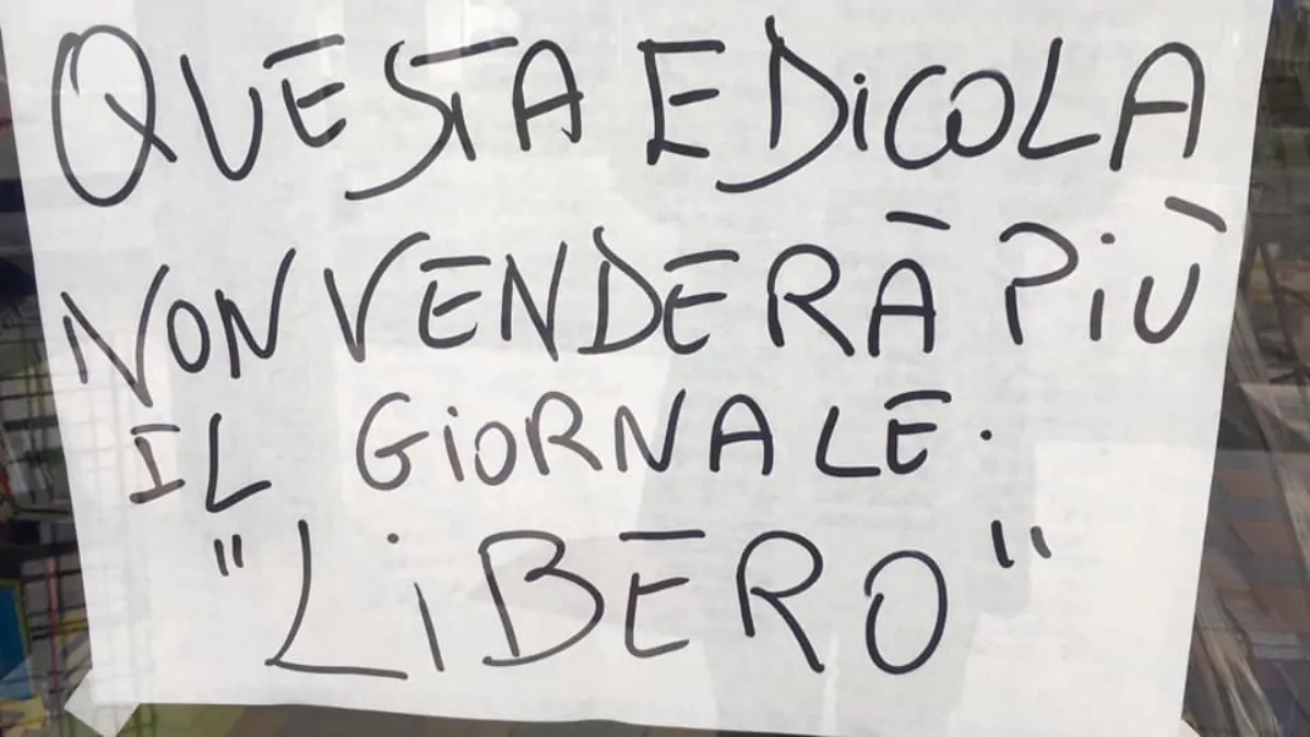 Edicolante non vende più il giornale Libero