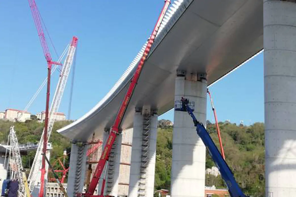 ponte genova 44 metri realizzazione