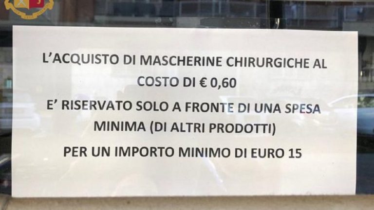farmacista 15 euro mascherine