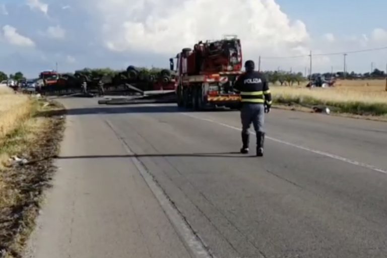 Incidente a San Severo camion