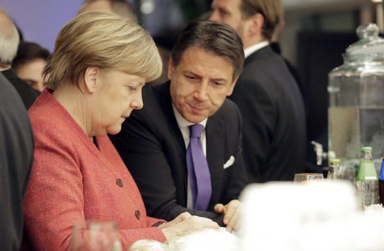 Angela Merkel e Giuseppe Conte