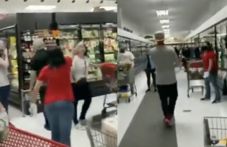 Rissa supermercato senza mascherina