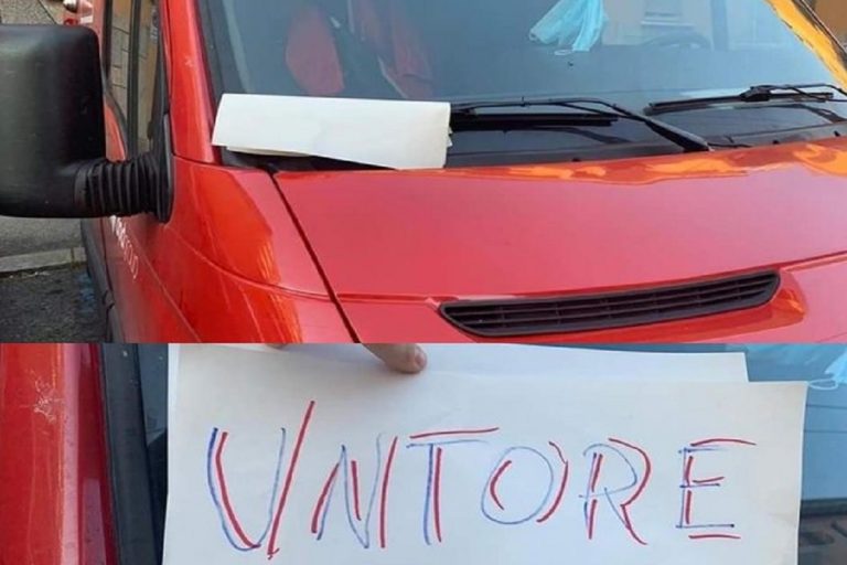 cartello furgone bartolini covid