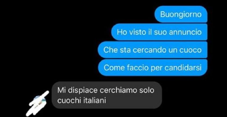 Cerca lavoro scartato non italiano