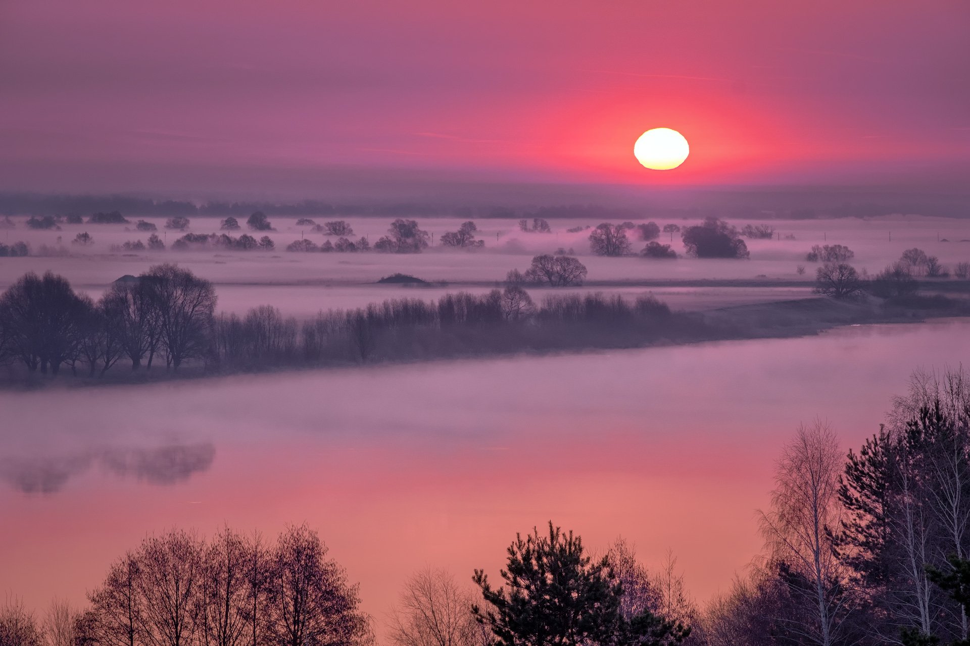 Il fiume Oka, in Russia