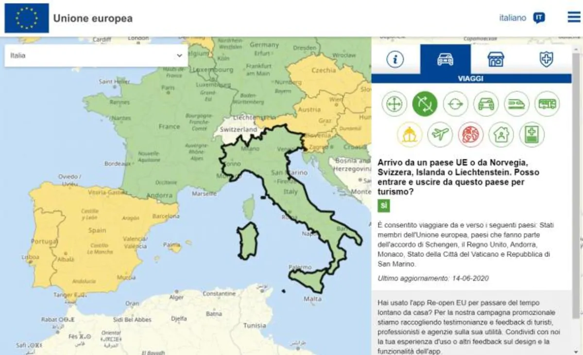 mappa interattiva vacanze europa