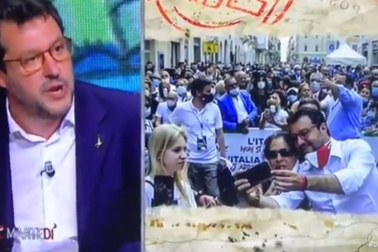 matteo salvini mascherina