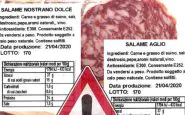Richiamato lotto di salame, rischio salmonella