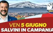 Salvini: locandina con l'Etna in Campania, ma forse è un fake