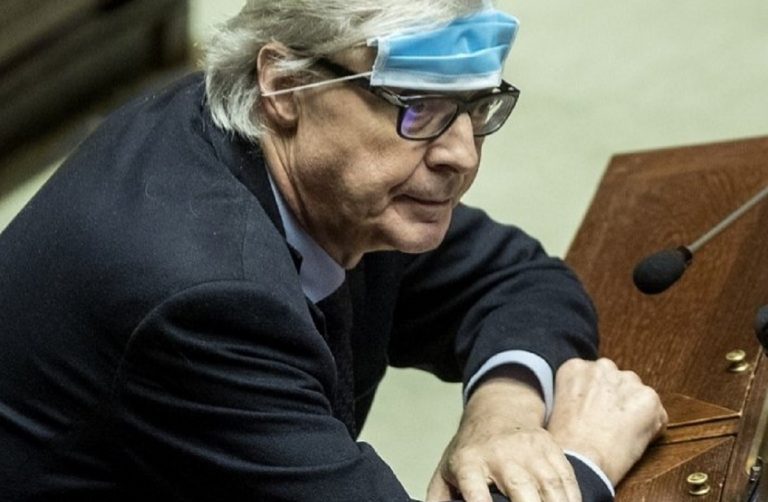 Sgarbi mascherina Camera