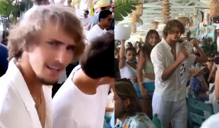 Alexander Zverev fa festa violando l'isolamento