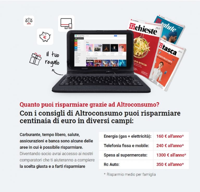 Altroconsumo Tablet: come riceverlo gratuitamente
