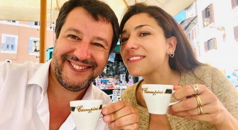Matteo Salvini e Francesca Verdini