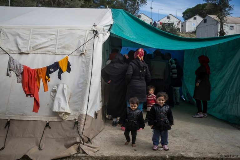 Il campo profughi di Moria, a Lesbo