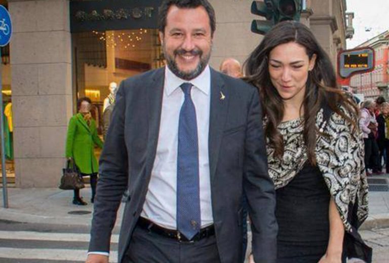 Matteo Salvini con Francesca Verdini