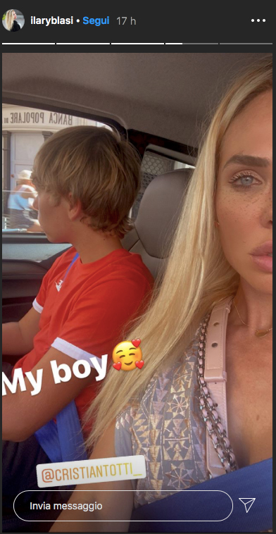 ilary blasi col figlio cristian totti