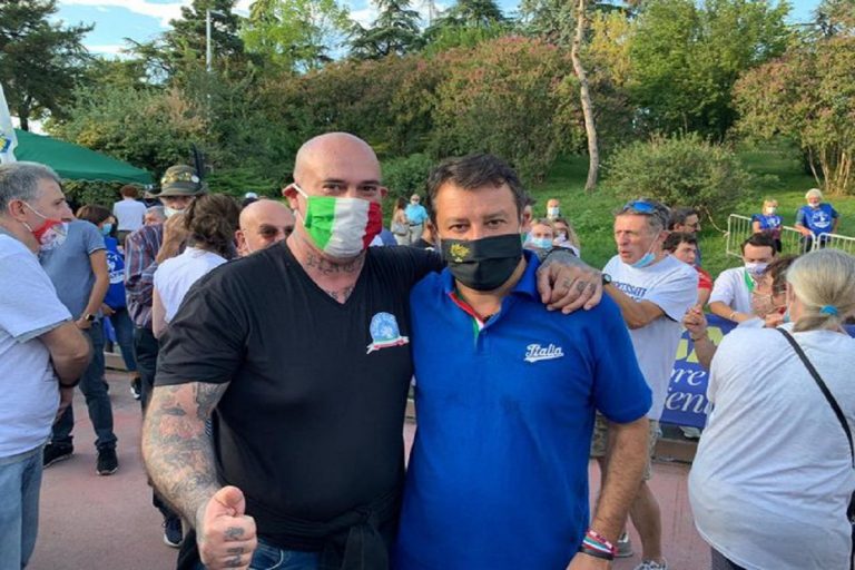 salvini foto leader fascista brescia