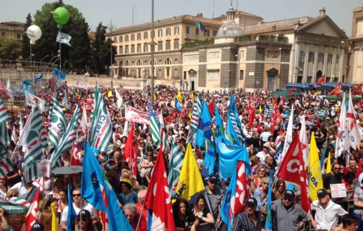 Lo sciopero convocato lo scorso 8 giugno. Foto d'archivio