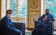 Il presidente della Polinesia Fritch con il Presidente francese Macron