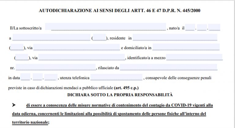 autocertificazione 768x419
