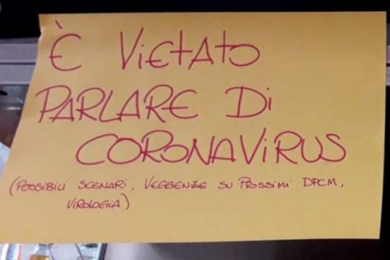 bar vietato parlare covid