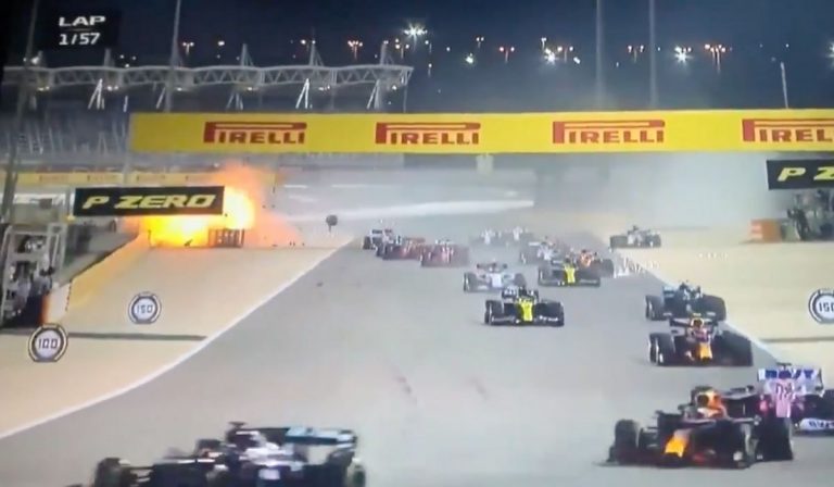 GP Bahrain incidente Grosjean