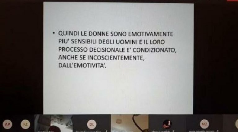 prof universitario di bari contro le giudici donne