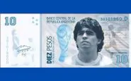 volto Maradona banconota 10 pesos