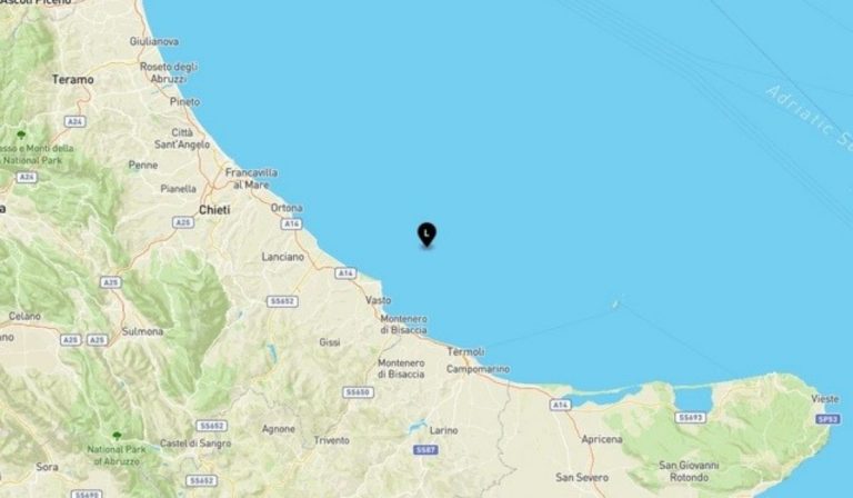 Abruzzo scossa a Vasto