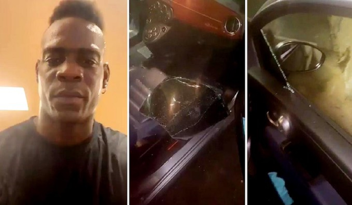 balotelli auto vandalizzata