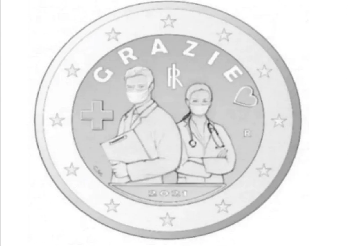 moneta da 2 euro dedicata a medici e infermieri