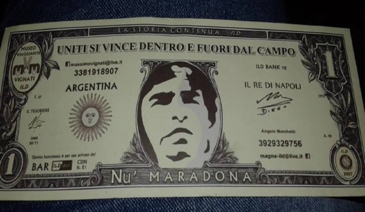 banconota maradona argentina