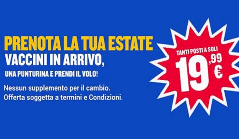 ryanair e la pubblicità del vaccino