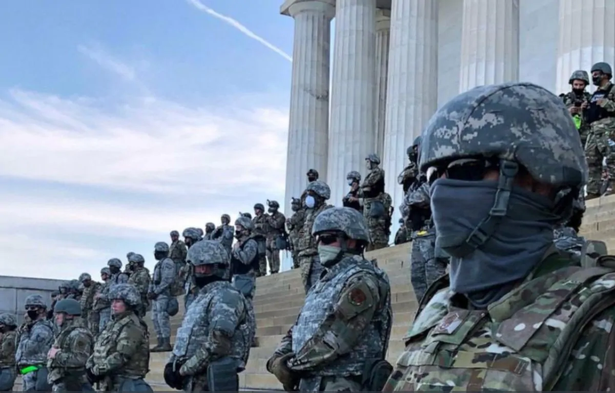 Militari vicino la sede del Congresso Usa