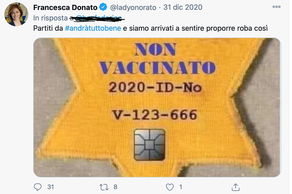 post vaccino francesca donato
