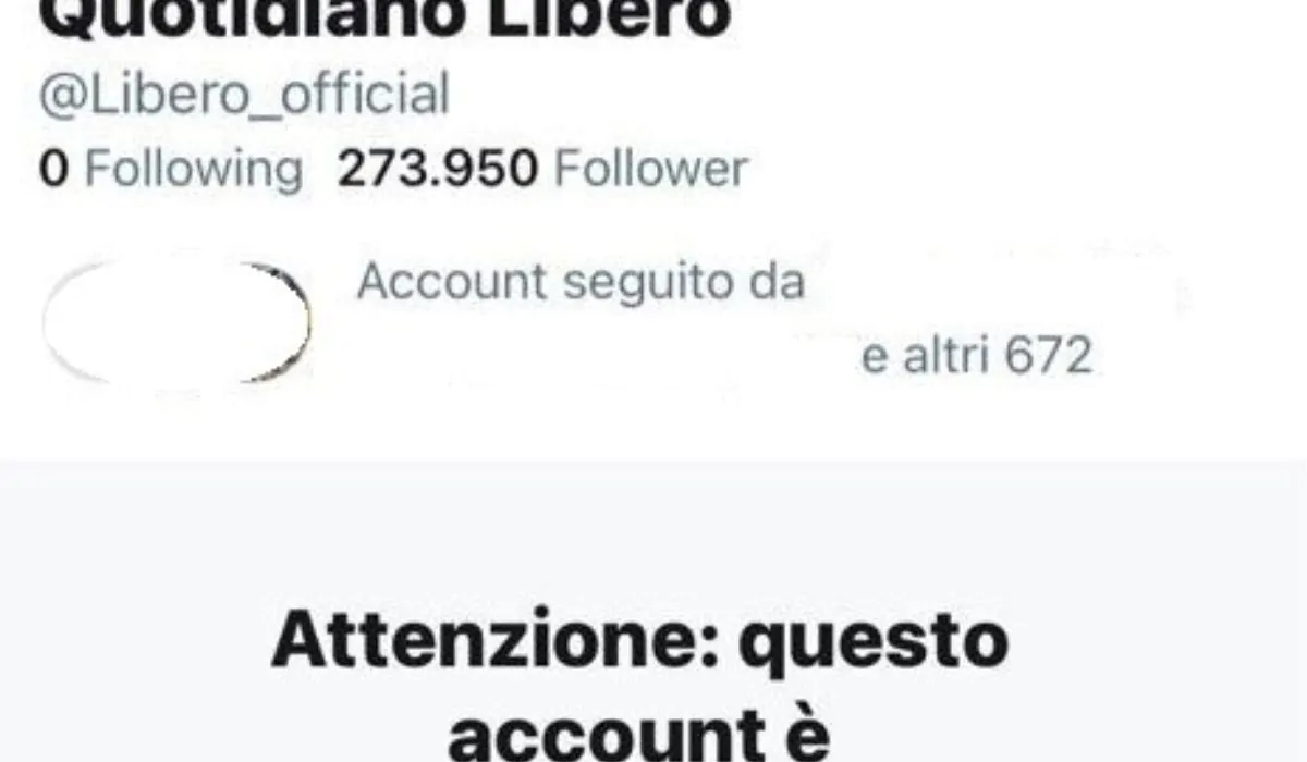 Twitter limita account Libero