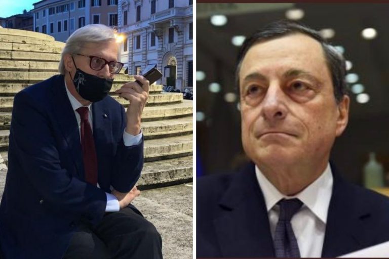 Consultazioni Draghi Sgarbi cellulare