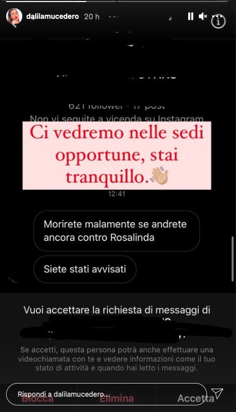 post dalila gf vip