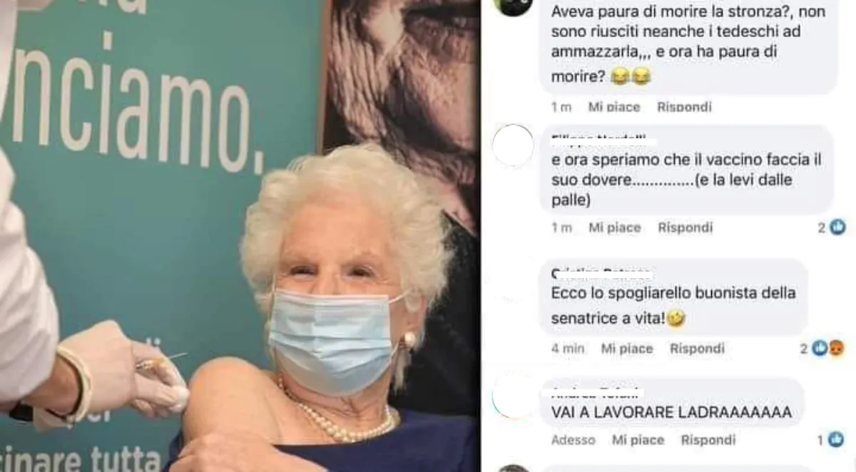 Insulti alla senatrice Segre