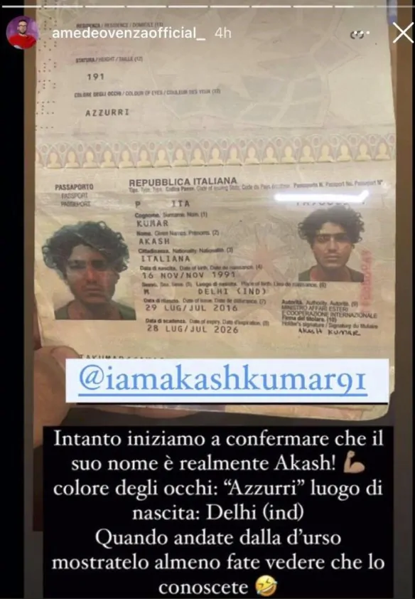 Akash passaporto