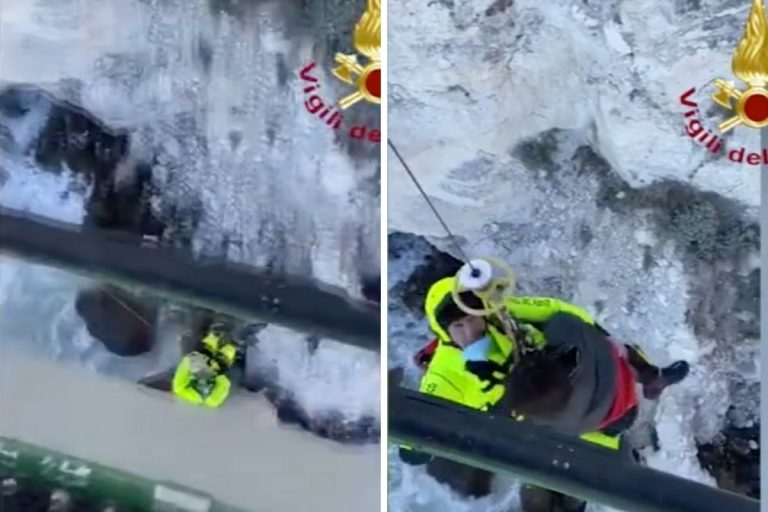 Foggia marinai salvati scogliera