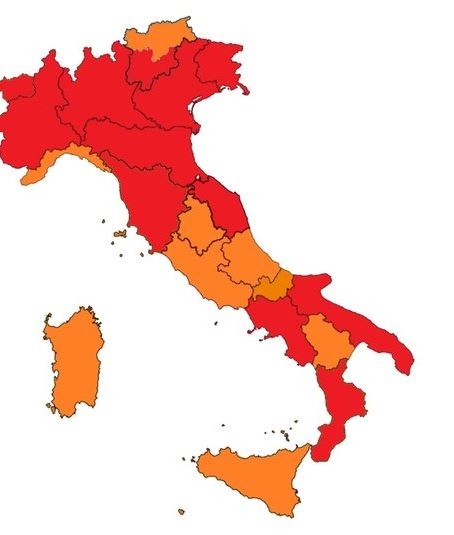 Mappa colori regioni