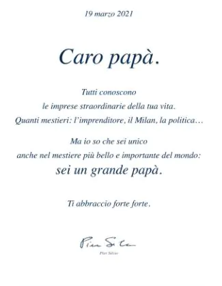 Pier Silvio Berlusconi festa del papà
