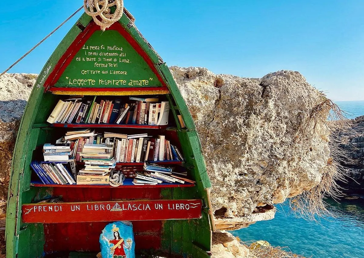 polignano e l'iniziativa di bookcrossing