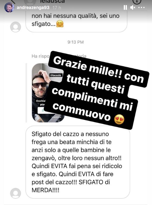 Zenga insulti