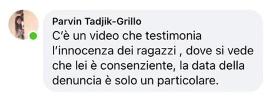 Commento moglie Grillo